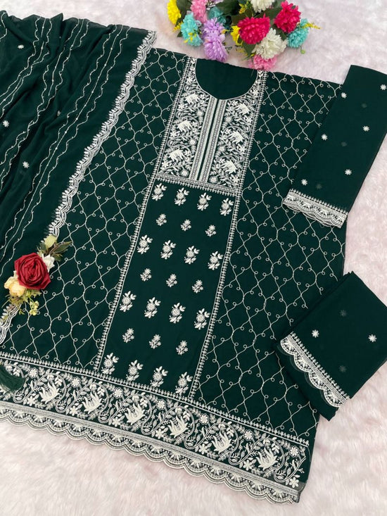 2104 A To D Master Colors Faux Georgette Dress Material