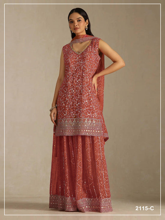 2115 Master Colors A To D Faux Georgette Dress Material