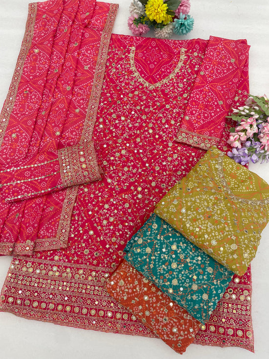 2115 Master Colors A To D Faux Georgette Dress Material