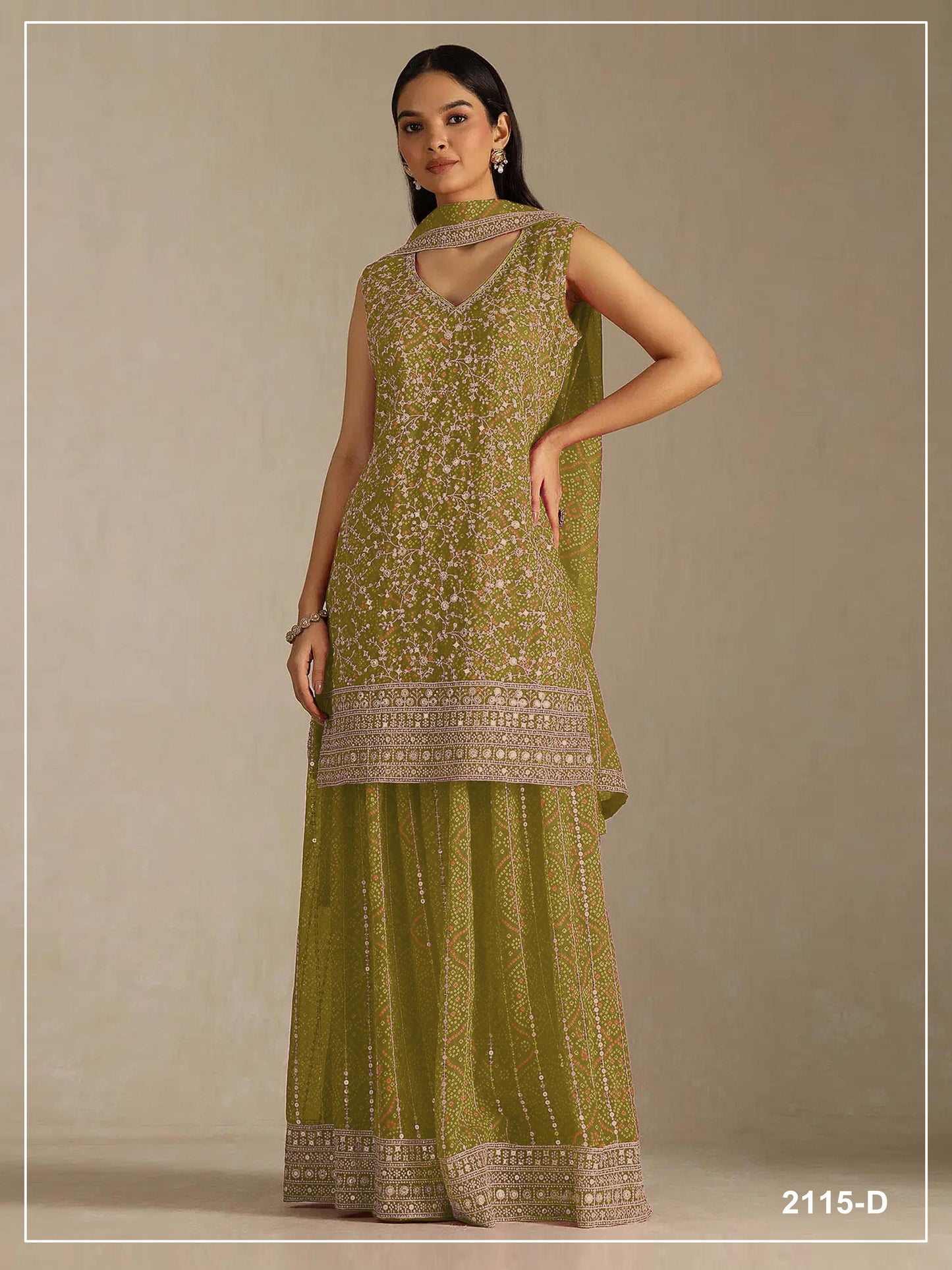 2115 Master Colors A To D Faux Georgette Dress Material