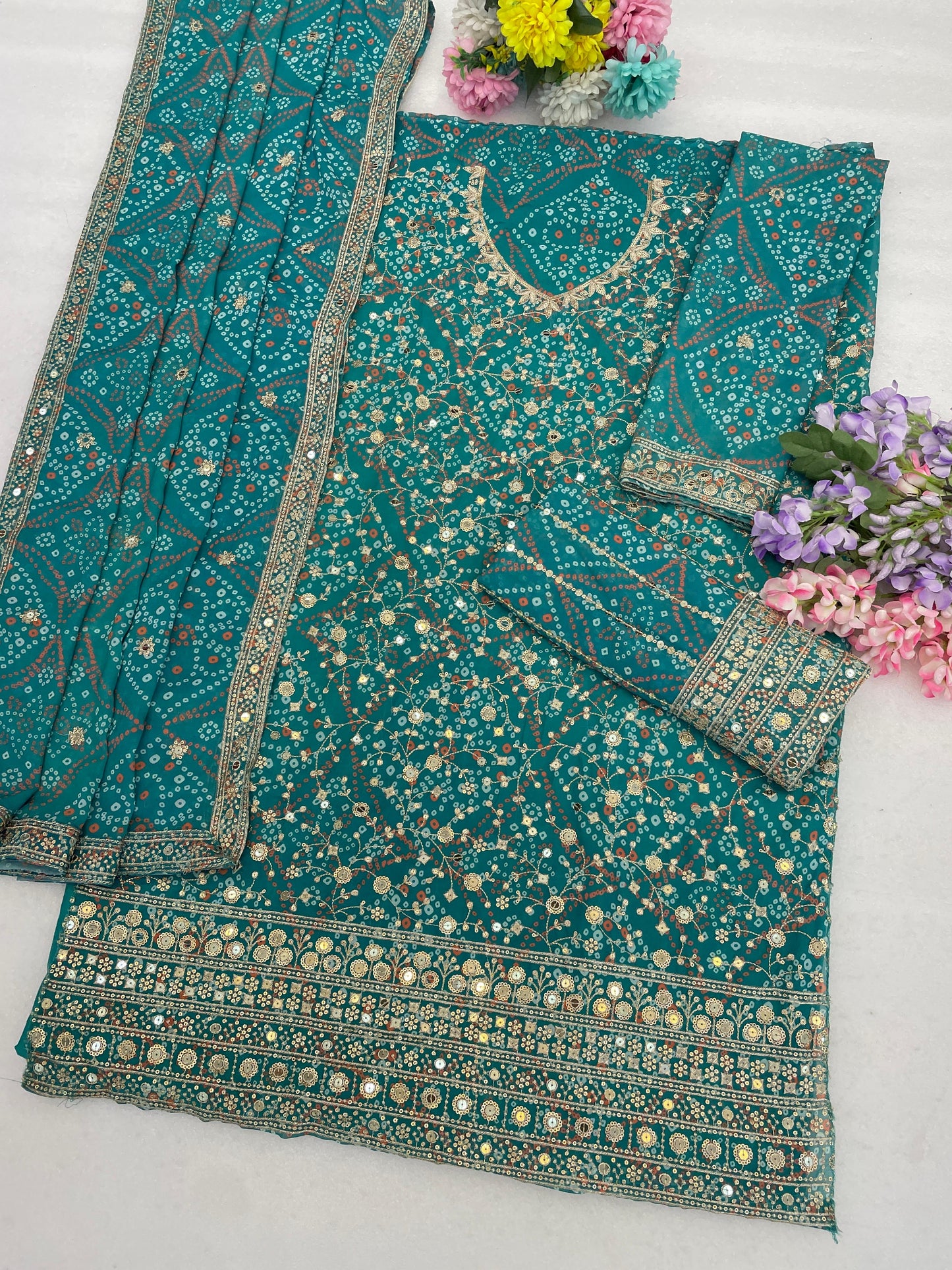 2115 Master Colors A To D Faux Georgette Dress Material