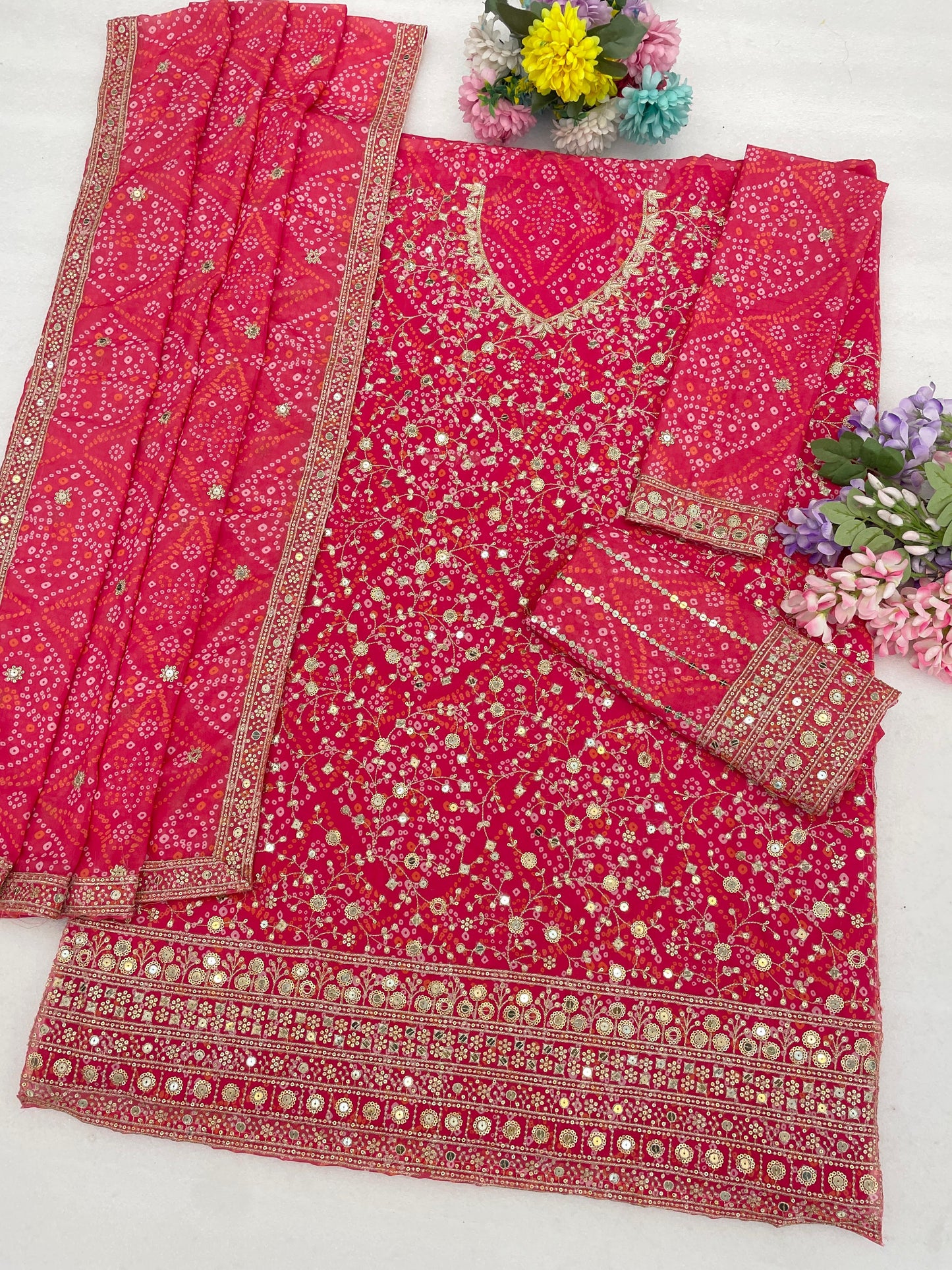 2115 Master Colors A To D Faux Georgette Dress Material