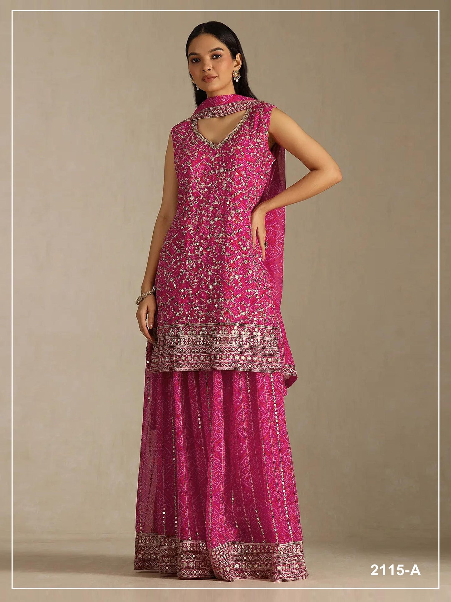 2115 Master Colors A To D Faux Georgette Dress Material