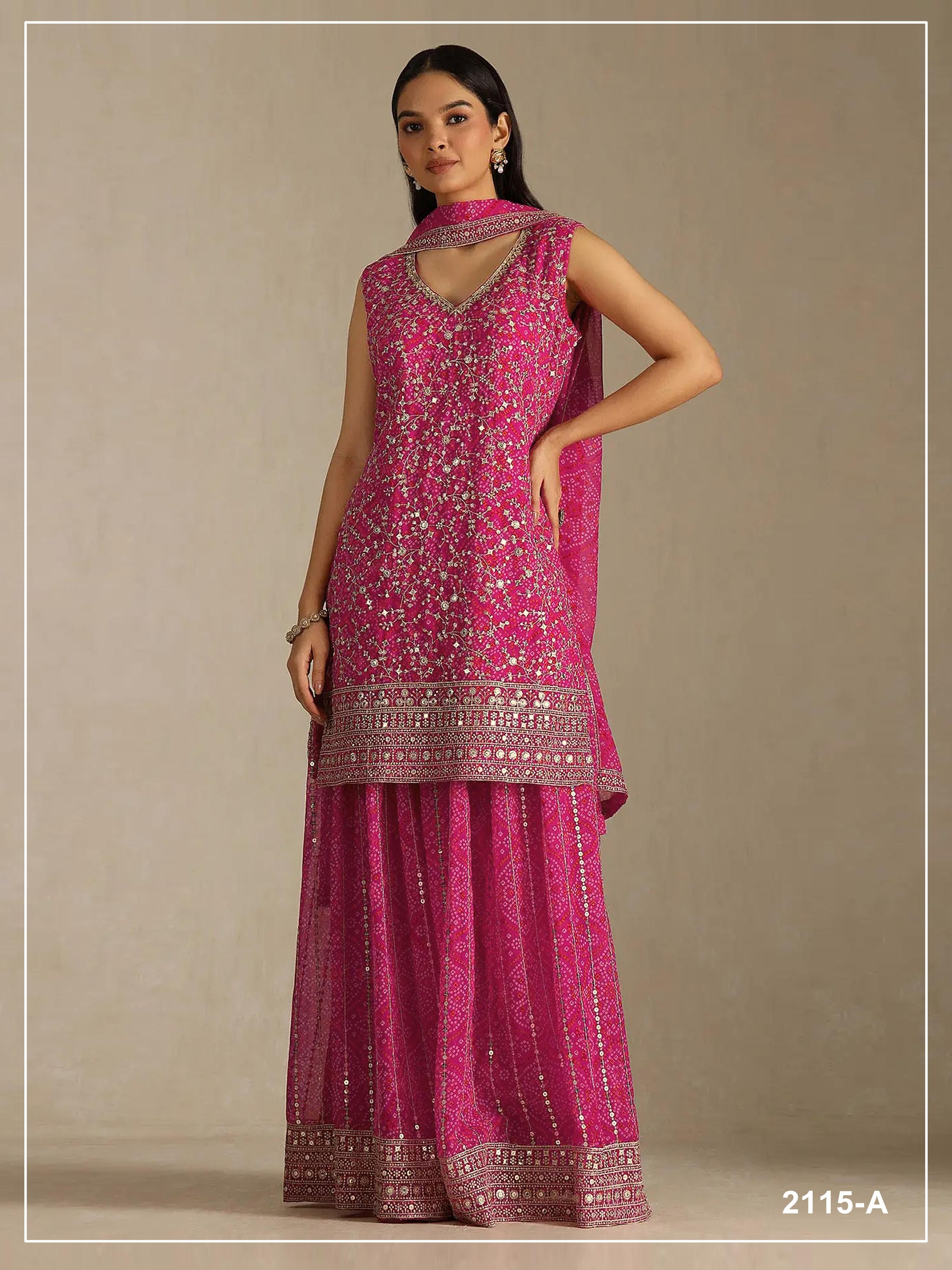 2115 Master Colors A To D Faux Georgette Dress Material