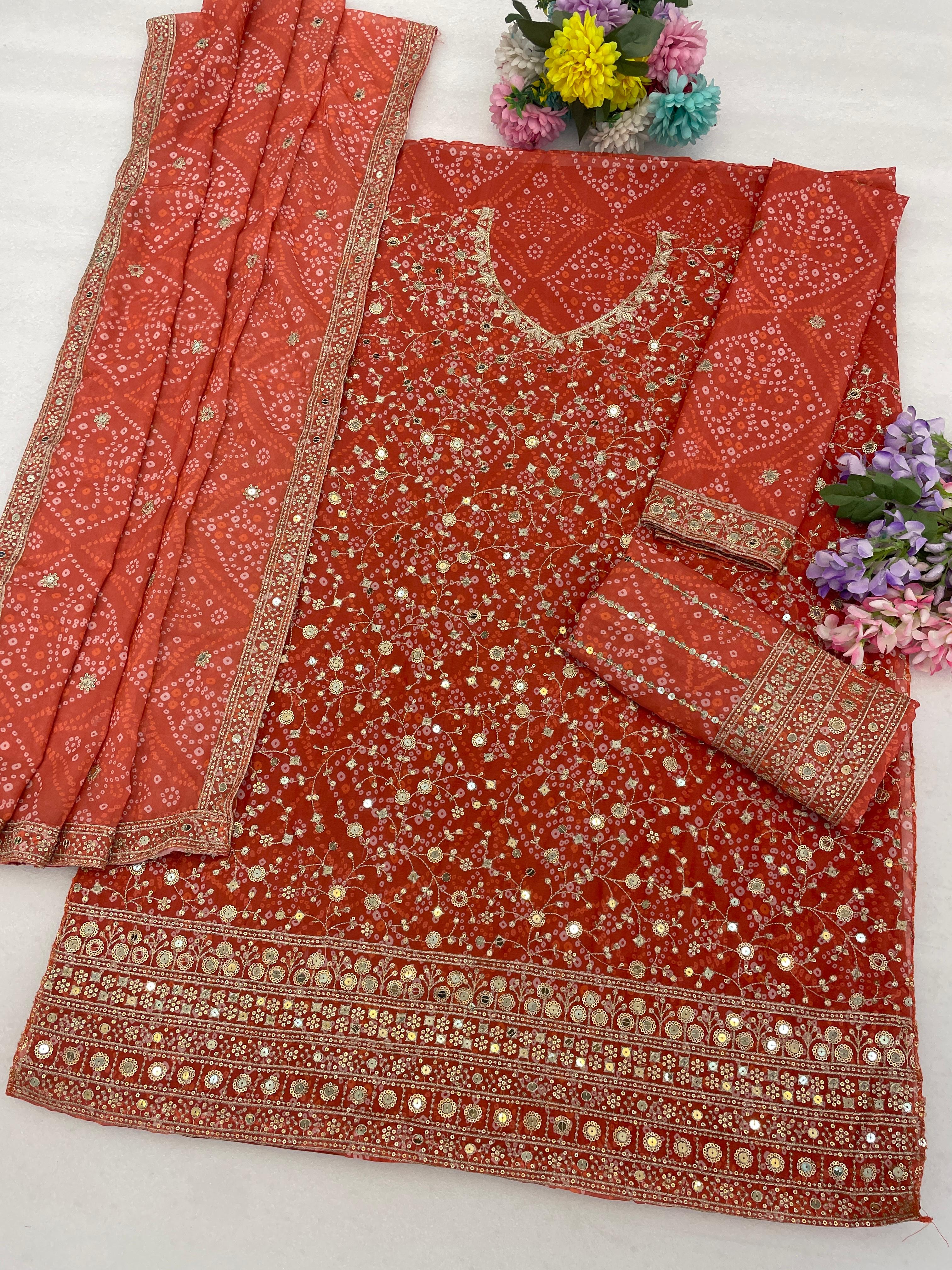 2115 Master Colors A To D Faux Georgette Dress Material