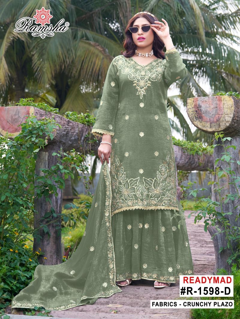 Ramsha R 1598 A To D Crunchy Pakistani Suit Set