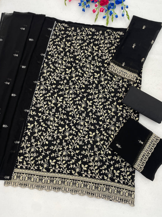 3114 Master Colors A To E Blooming Faux Georgette Embroidered Pakistani Suit