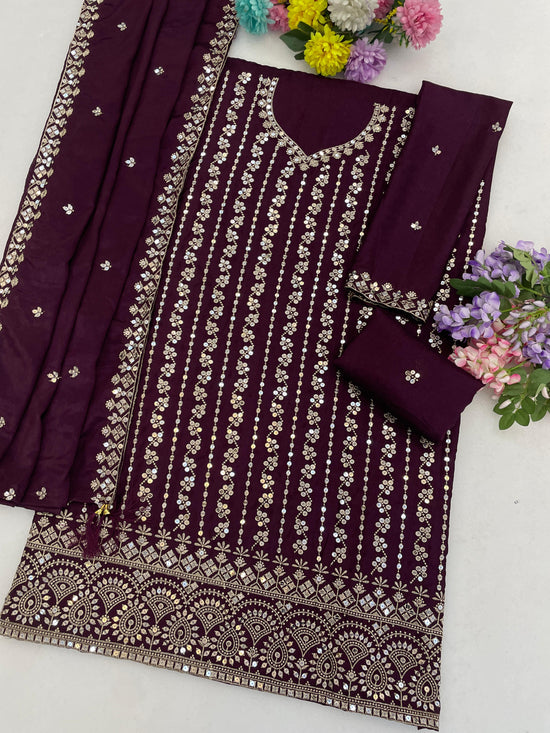 Amrah Wholesale 3115 Master Colors A To D Chinon Embroidered Pakistani Suit