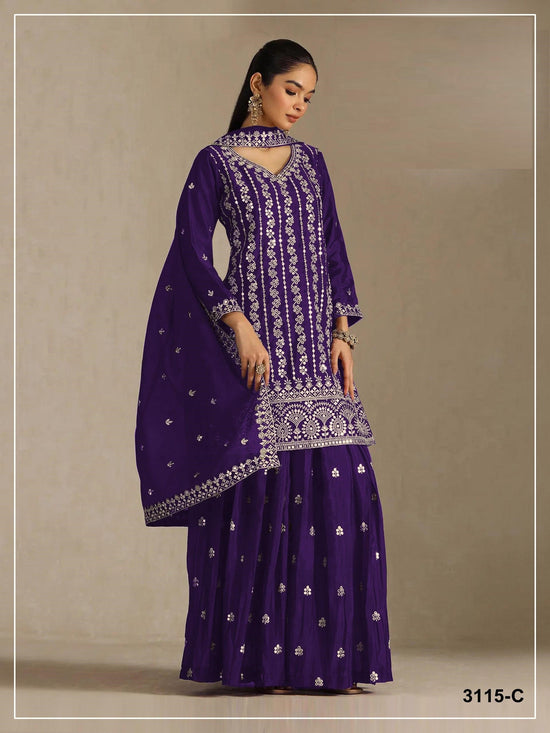 Amrah Wholesale 3115 Master Colors A To D Chinon Embroidered Pakistani Suit