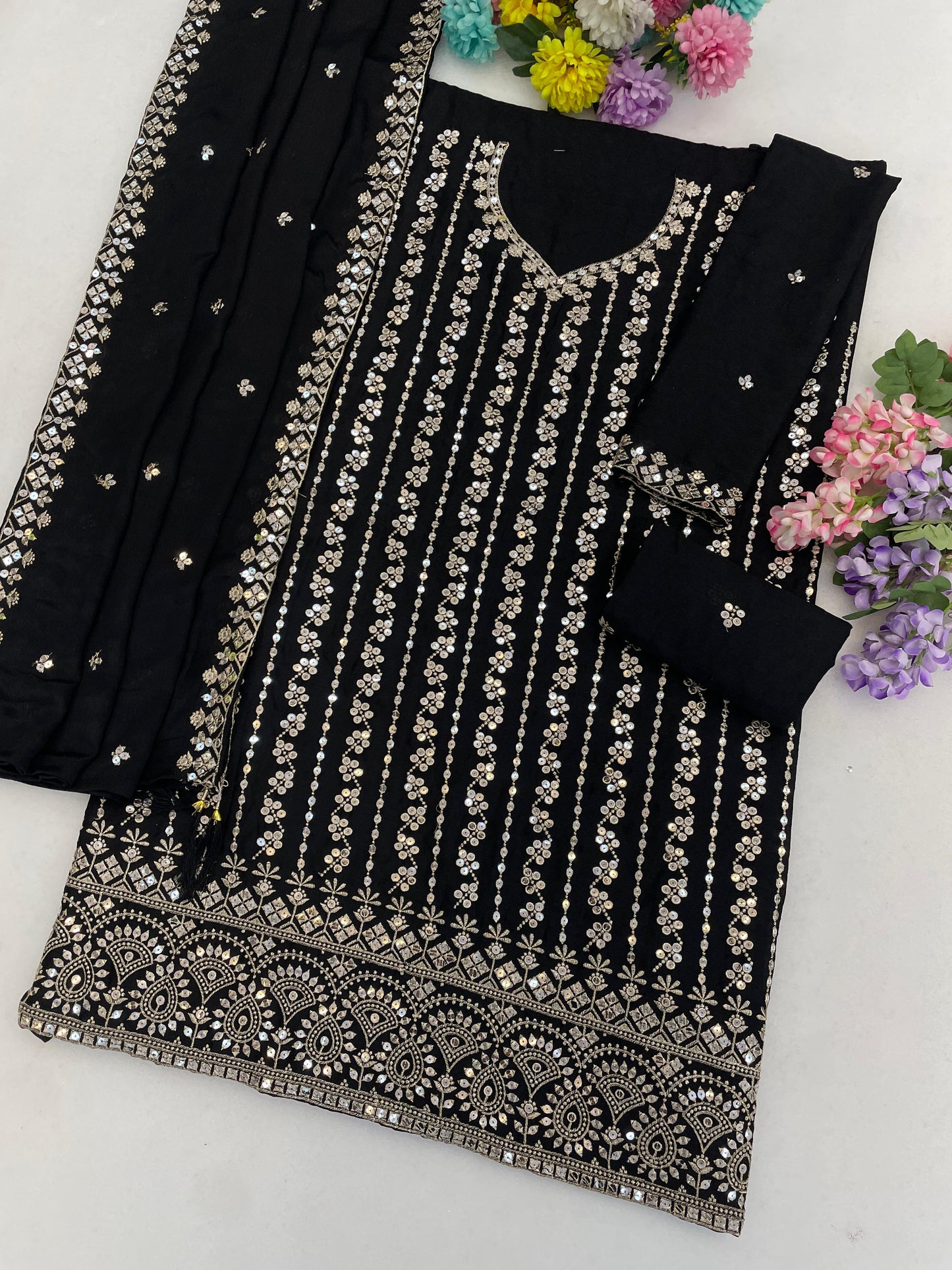 Amrah Wholesale 3115 Master Colors A To D Chinon Embroidered Pakistani Suit