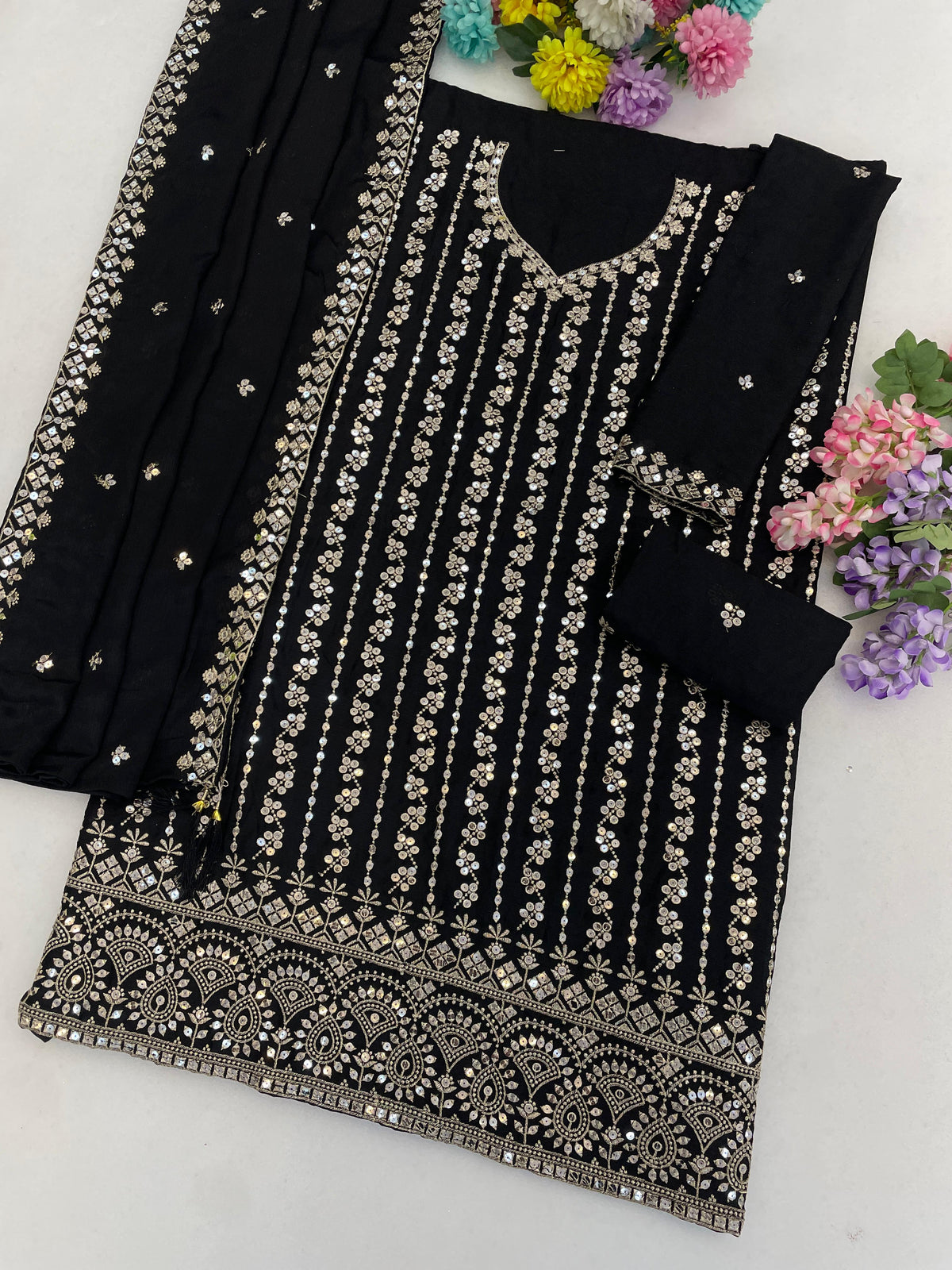 Amrah Wholesale 3115 Master Colors A To D Chinon Embroidered Pakistani Suit