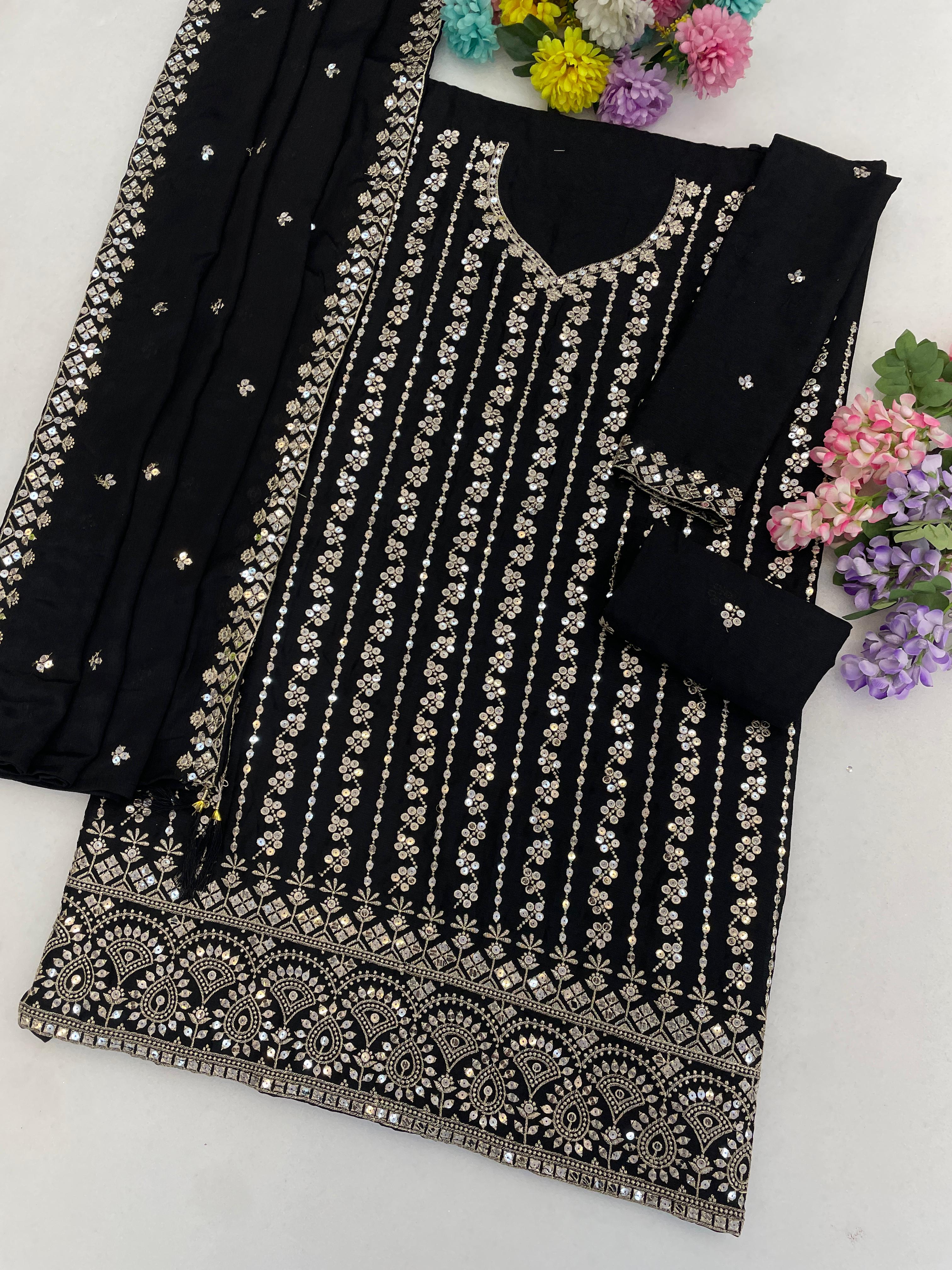 Amrah Wholesale 3115 Master Colors A To D Chinon Embroidered Pakistani Suit