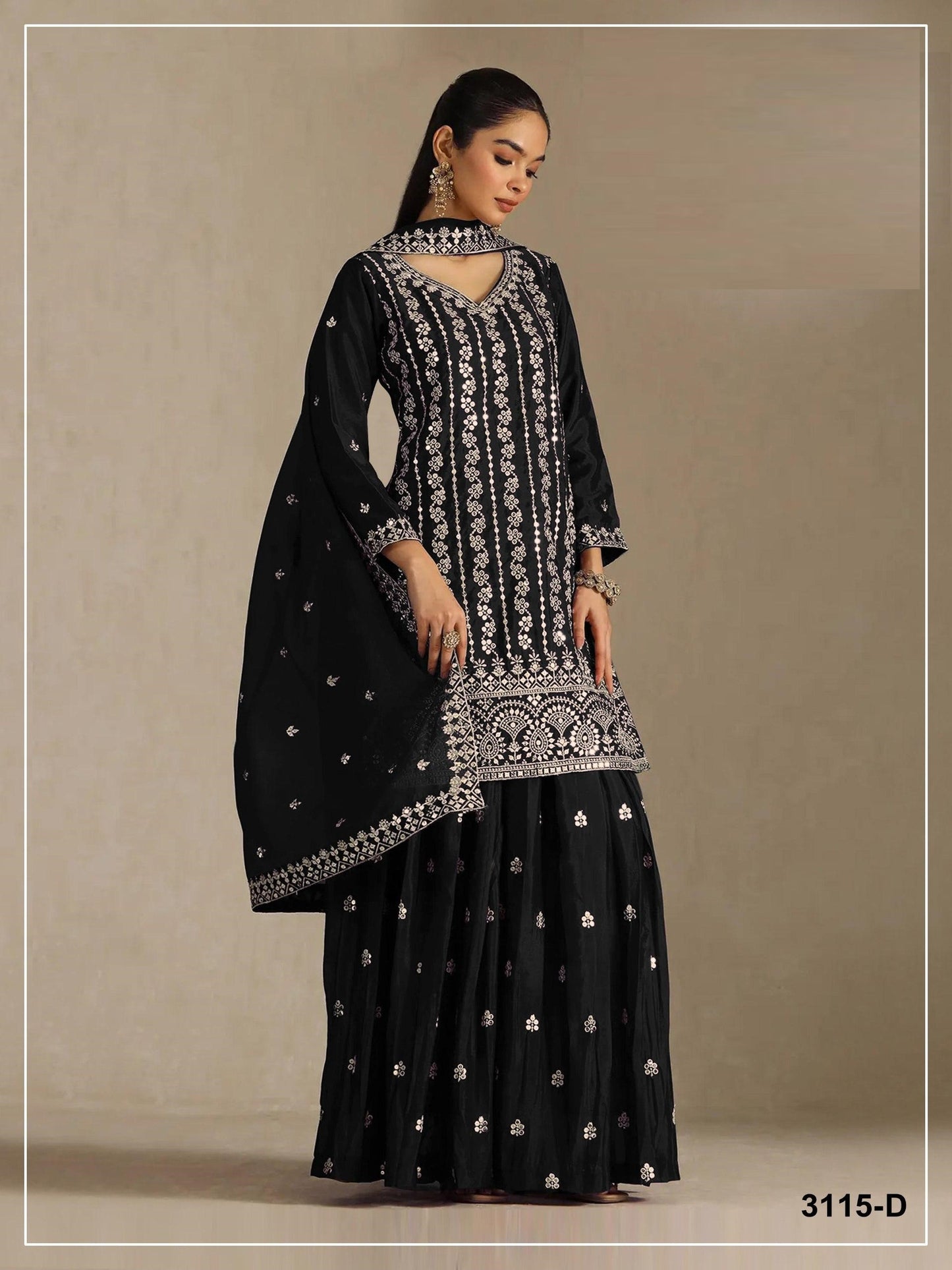 Amrah Wholesale 3115 Master Colors A To D Chinon Embroidered Pakistani Suit