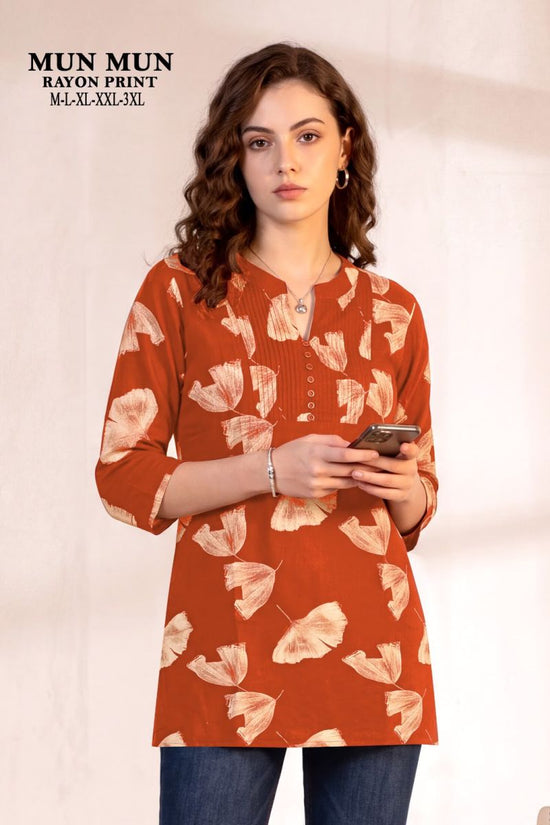 Mun Mun Vol 1 Mumbai Rayon Printed Short Kurti