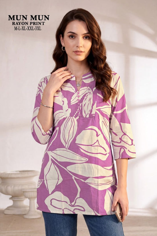 Mun Mun Vol 1 Mumbai Rayon Printed Short Kurti