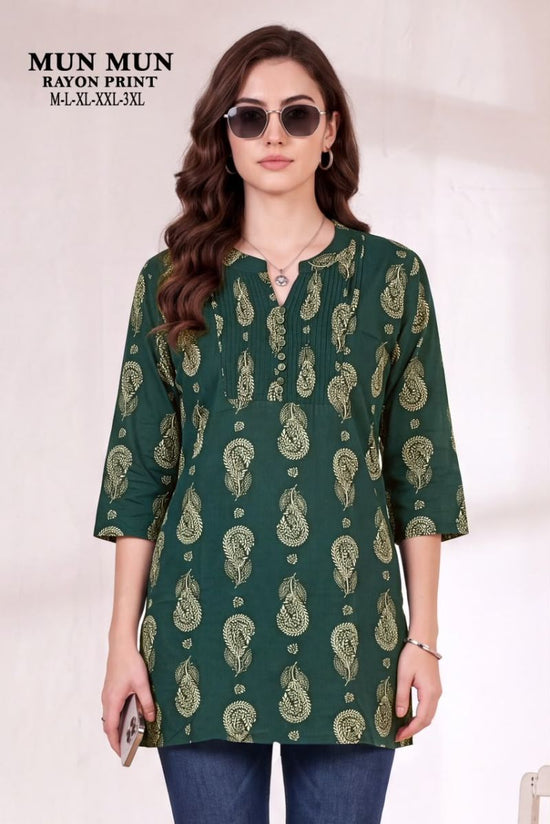 Mun Mun Vol 1 Mumbai Rayon Printed Short Kurti