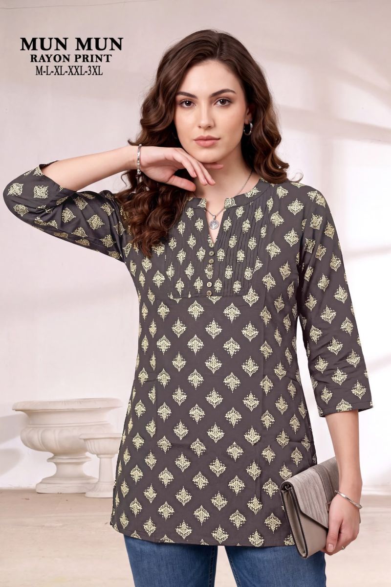 Mun Mun Vol 1 Mumbai Rayon Printed Short Kurti