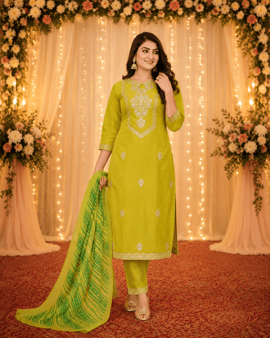 9Star Fanta Hit Vol 1 Cotton Blend Kurti Pant Dupatta Set - Amrah Wholesale