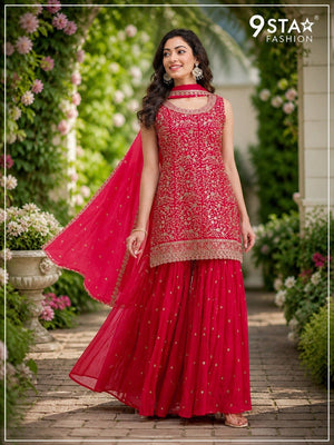 9Star Noori Blooming Georgette Pakistani Suit - Amrah Wholesale