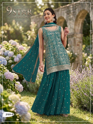 9Star Noori Blooming Georgette Pakistani Suit - Amrah Wholesale