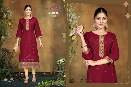 AANCHI SUHANA Roman Silk Embroidered Dresses