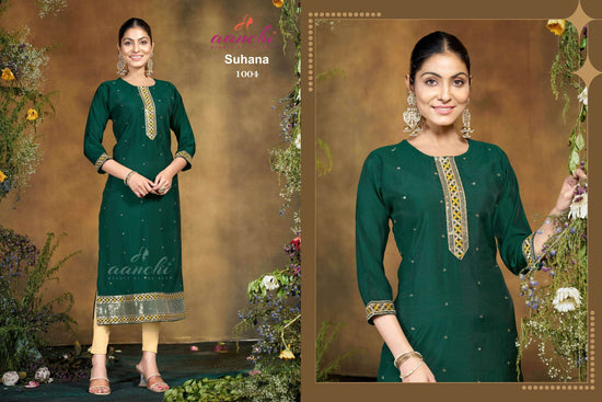 AANCHI SUHANA Roman Silk Embroidered Dresses