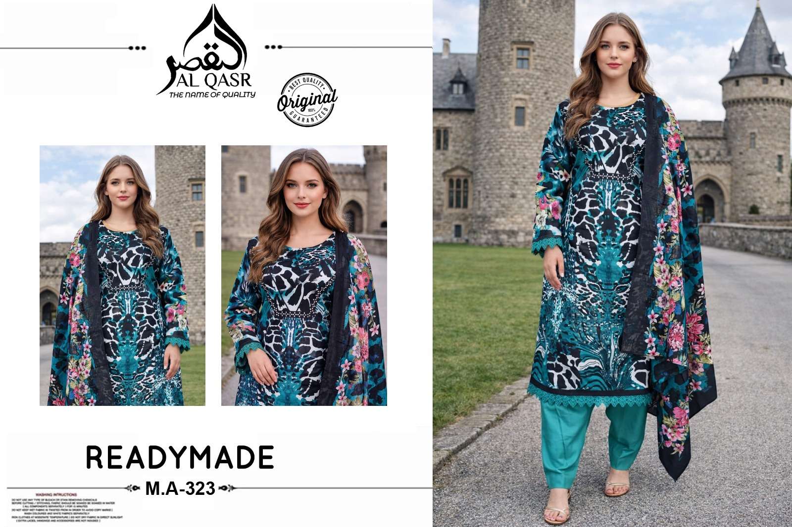 Al - Qasr MA - 323 Pakistani Suit Set Wholesale Catalogue - Amrah Wholesale