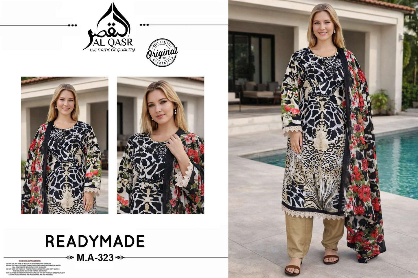 Al - Qasr MA - 323 Pakistani Suit Set Wholesale Catalogue - Amrah Wholesale