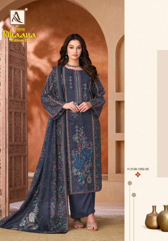 ALOK SUIT RIHAANA VOL-25 Cambric Cotton Pakistani Suit