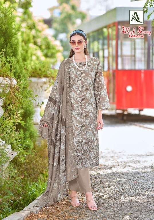 Alok Suit Black Berry Vol-02 (6 Pcs)