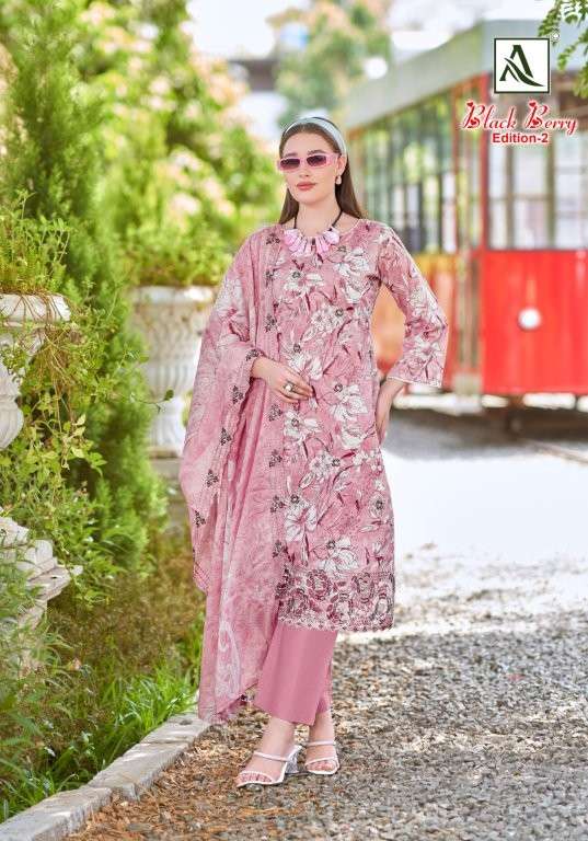 Alok Suit Black Berry Vol-02 (6 Pcs)