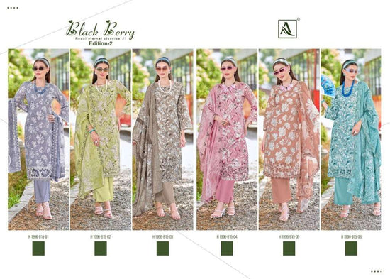 Alok Suit Black Berry Vol-02 (6 Pcs)