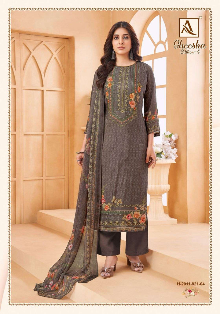 Alok Suit Sheesha Vol-4 (4 Pcs)