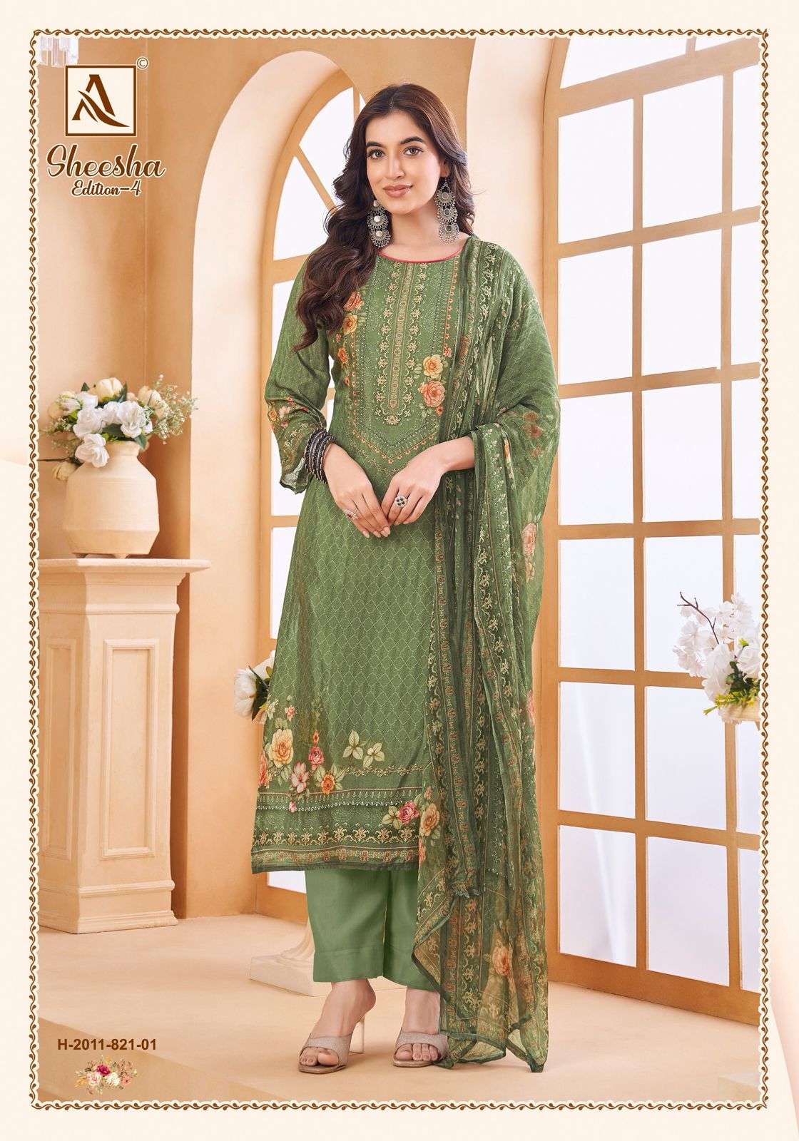 Alok Suit Sheesha Vol-4 (4 Pcs)