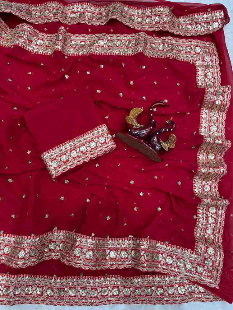 Amrah Wholesale Kc 2119 Pure Georgette Saree