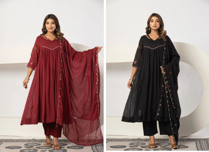 Amrah Wholesale Naisha K 1391 Mul Cotton Suit