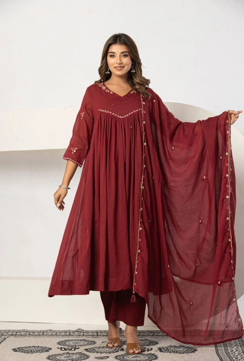 Amrah Wholesale Naisha K 1391 Mul Cotton Suit