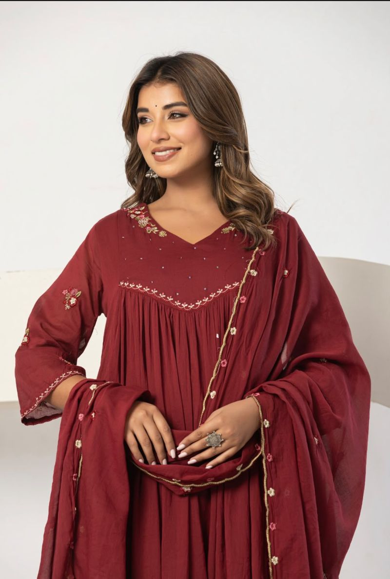 Amrah Wholesale Naisha K 1391 Mul Cotton Suit