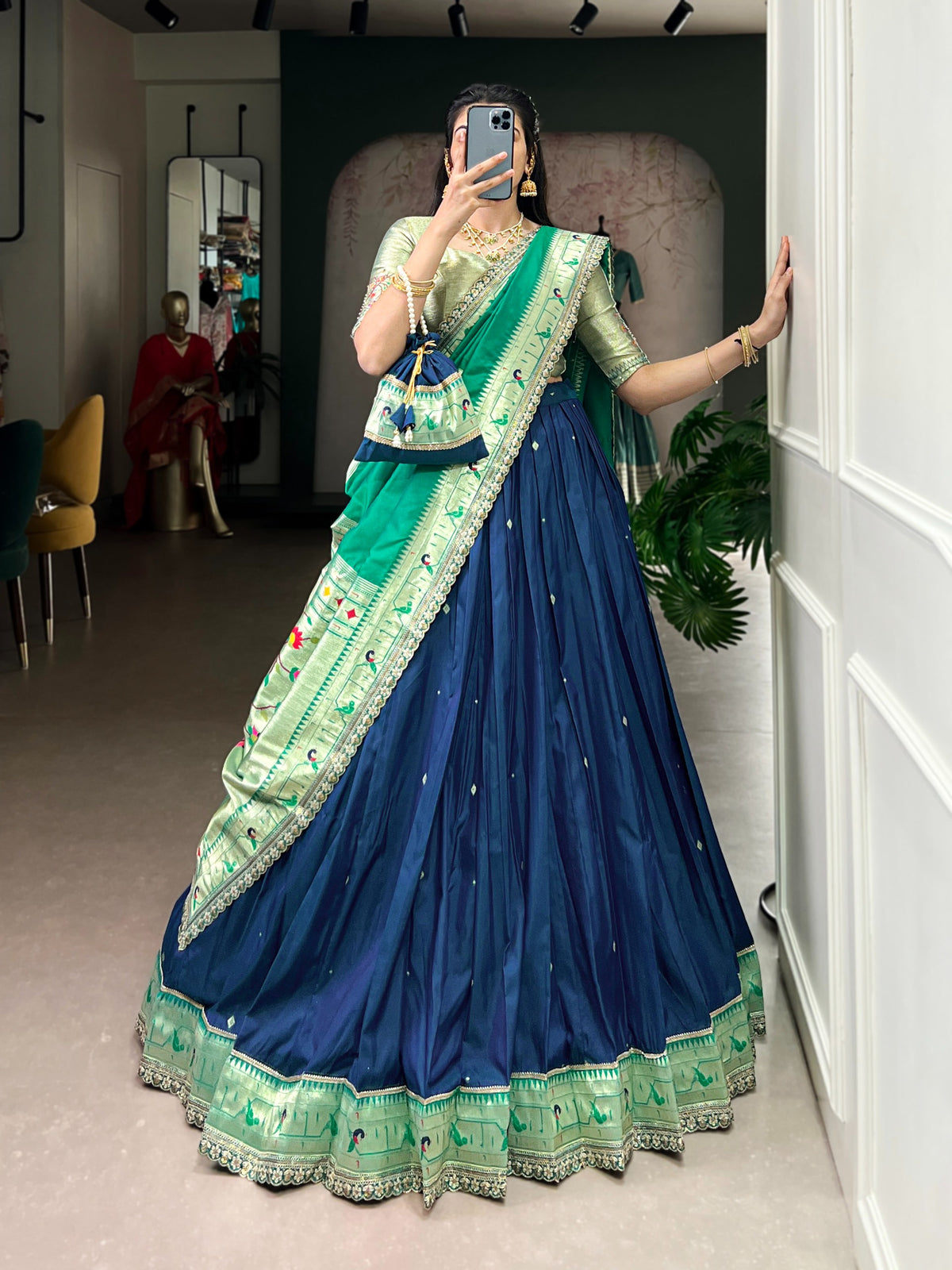 Amrah Wholesale Taraa L 2030 Paithani Silk Lehenga