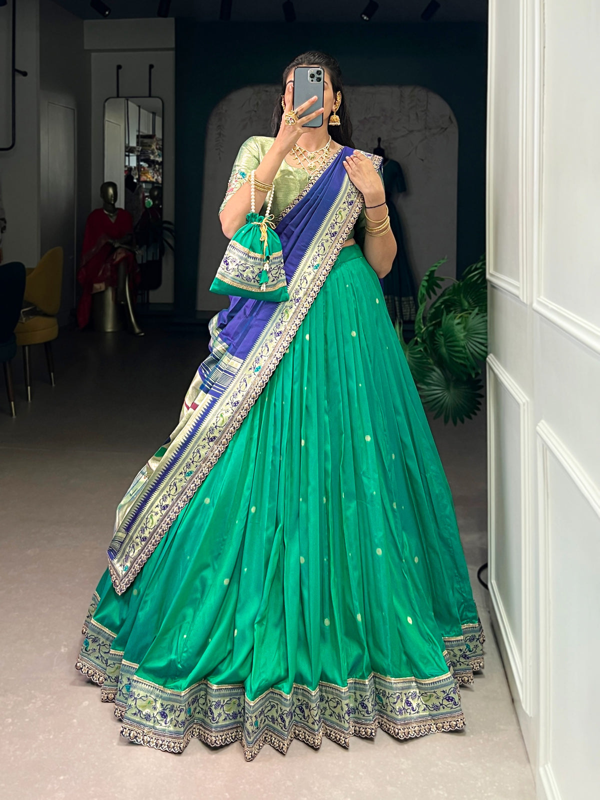 Amrah Wholesale Taraa L 2030 Paithani Silk Lehenga
