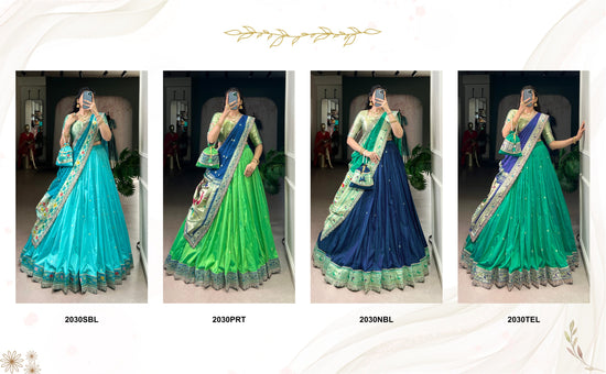 Amrah Wholesale Taraa L 2030 Paithani Silk Lehenga