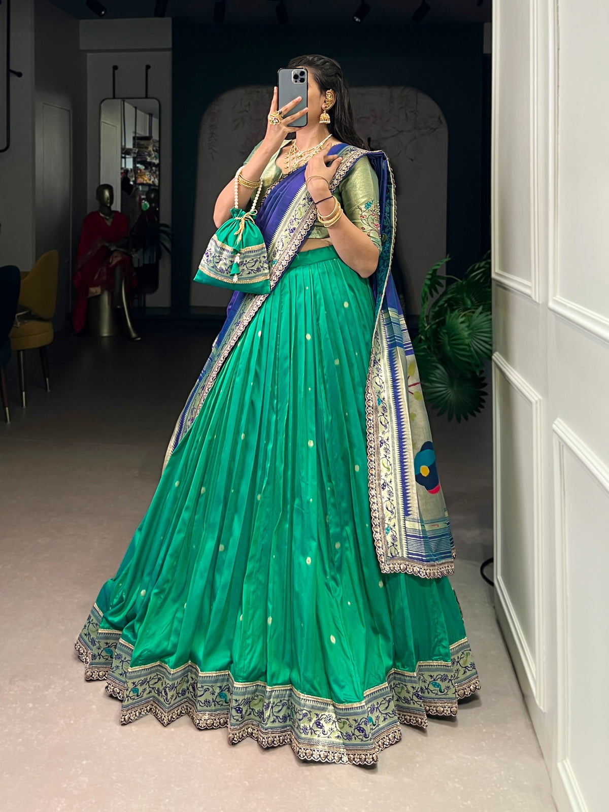 Amrah Wholesale Taraa L 2030 Paithani Silk Lehenga