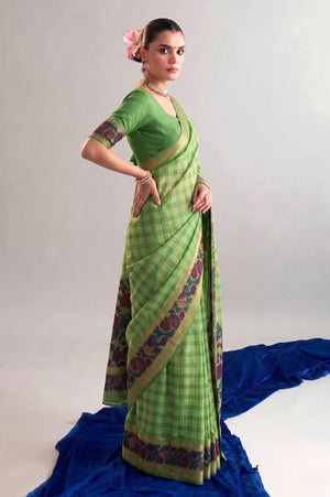 Amrah Wholesale Taraa L 7035 Polyester Viscose Chanderi Saree