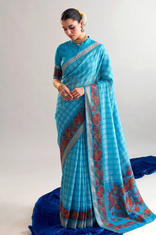 Amrah Wholesale Taraa L 7035 Polyester Viscose Chanderi Saree - Amrah Wholesale