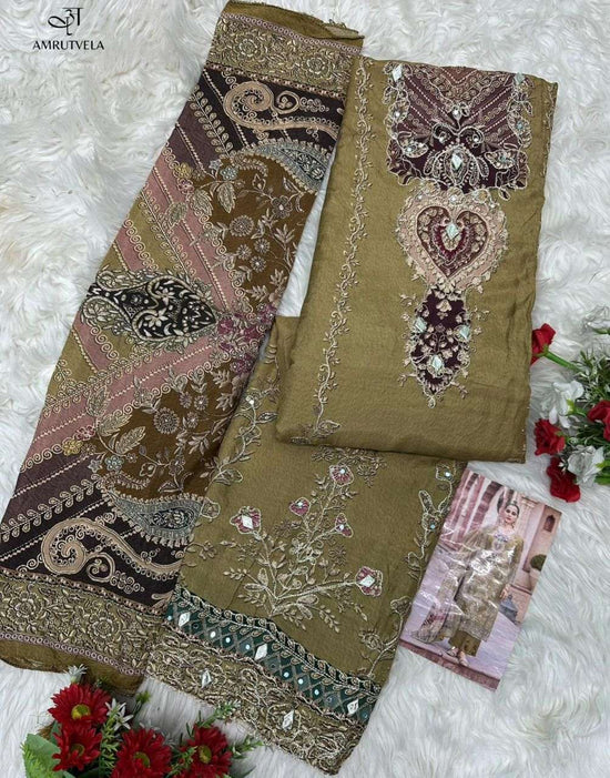 AMRUTVELA AT-204 Viscose Muslin Pakistani Suit