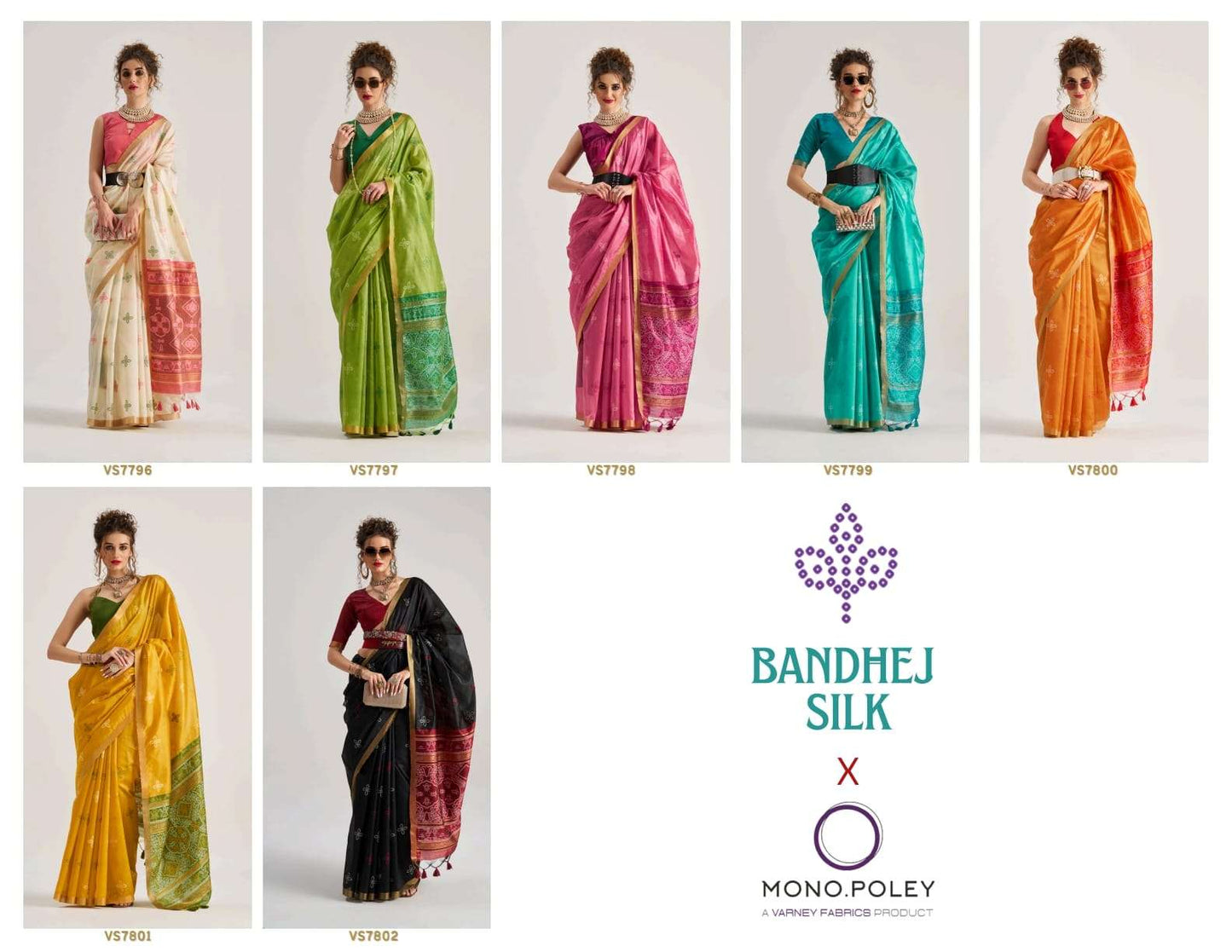 Mono Poley Bandhej Silk