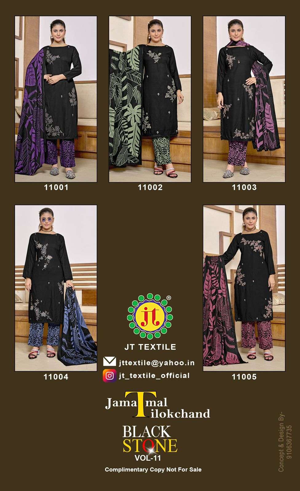 Jt Textile Black Stone Vol-11