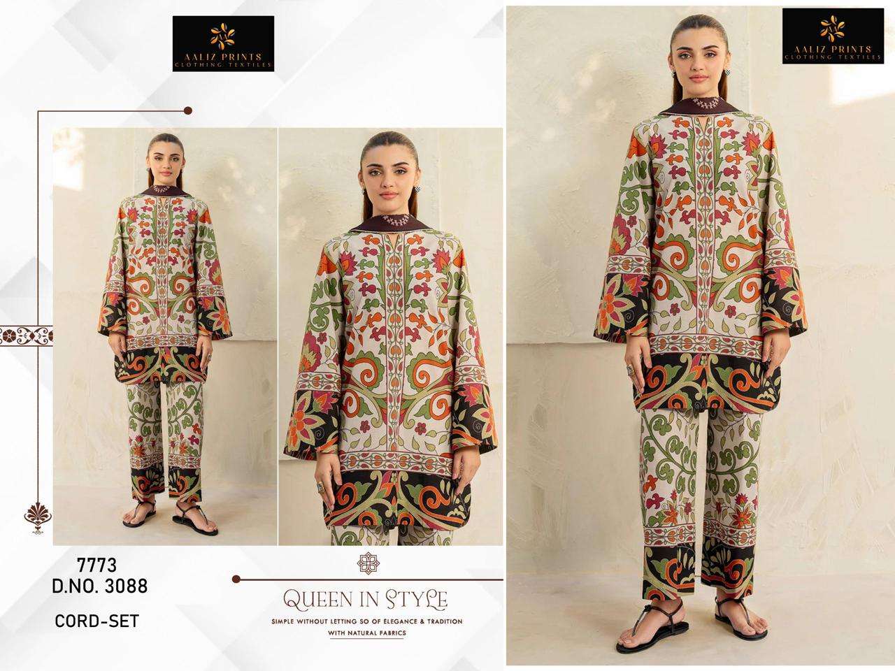 Aaliz Prints Co-ord Set Vol-11  (3 Pcs)