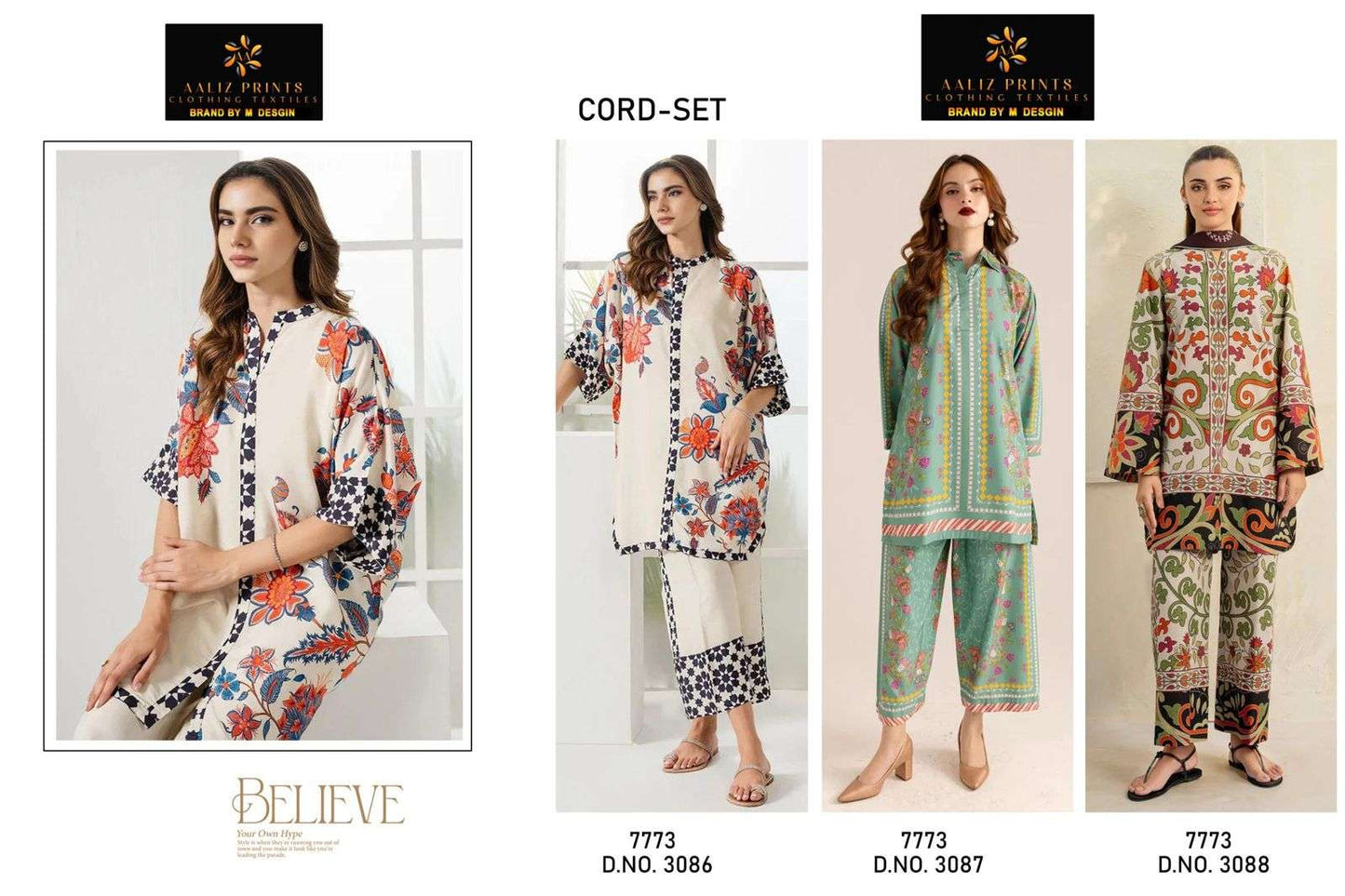 Aaliz Prints Co-ord Set Vol-11  (3 Pcs)
