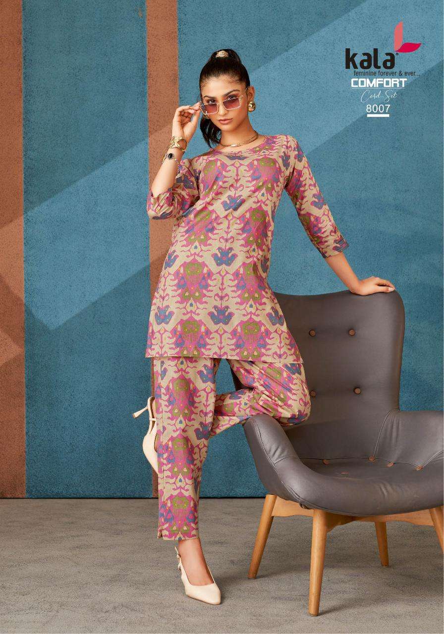 Kala Comfort Co-ord Set Vol-03  (12 Pcs)